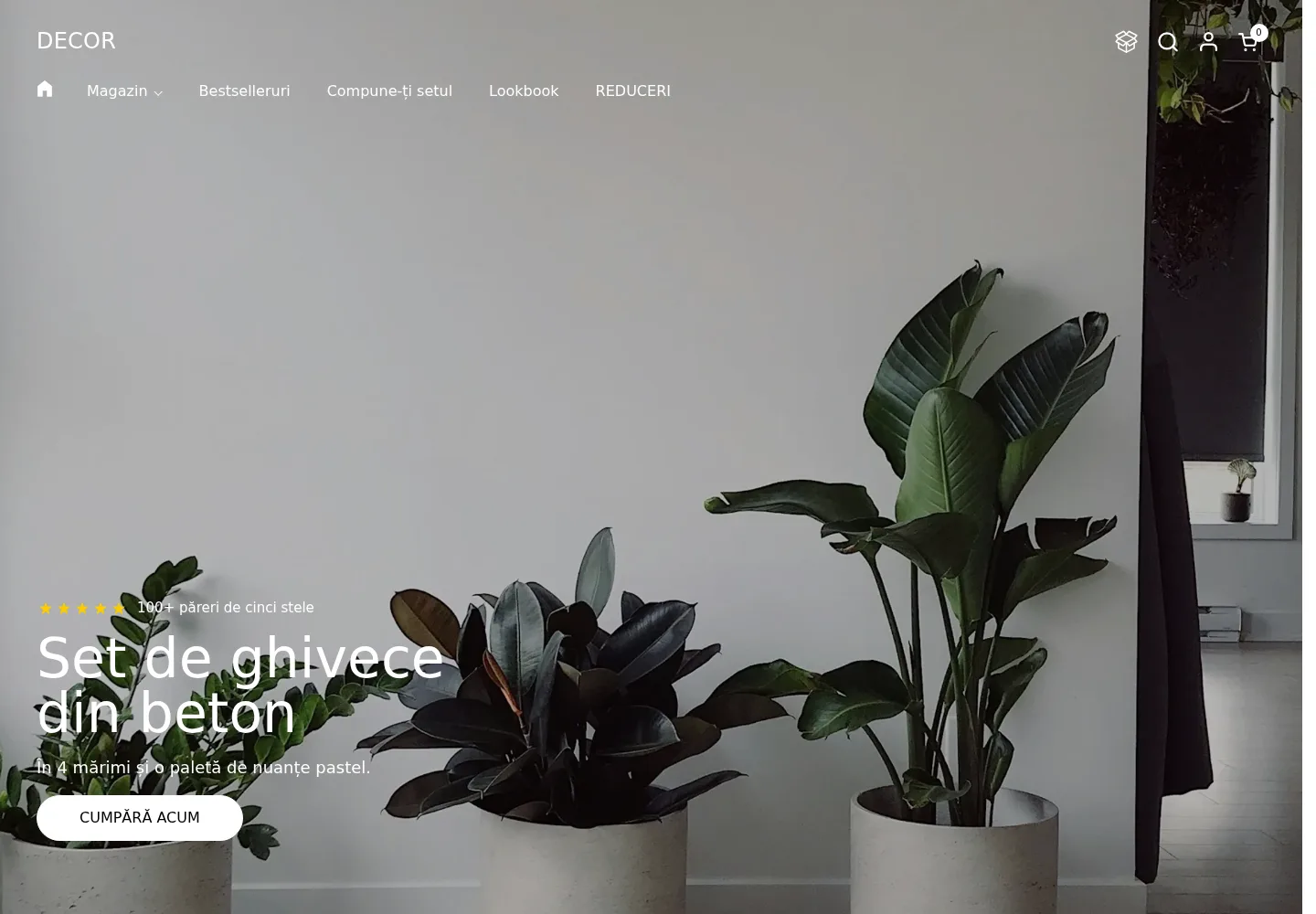 The Decor theme — home page
